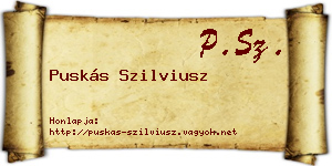 Puskás Szilviusz névjegykártya